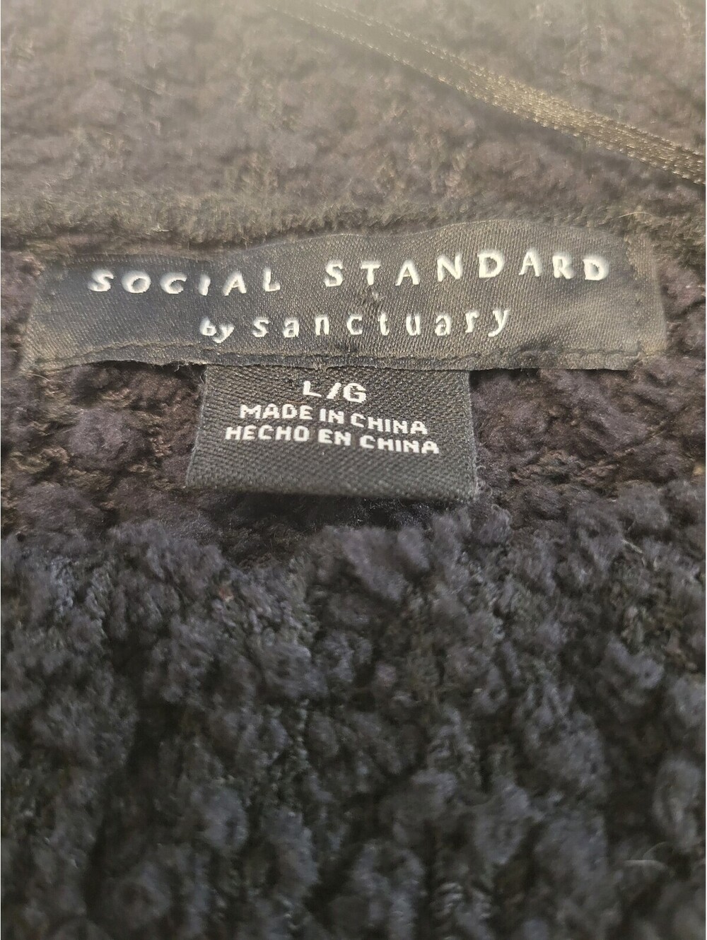 Social Standard by Sanctuary Black Textured Long Sleeve Large